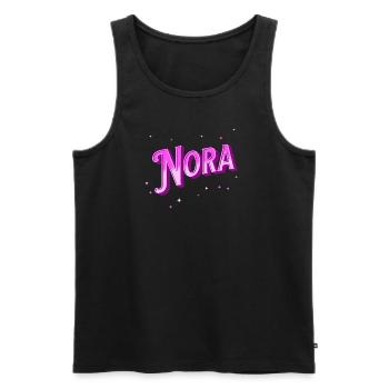 Nora Namen personalisiert - Männer Premium Bio Tank Top - Schwarz - Vorne - AI Model Male 178 light (178cm)
