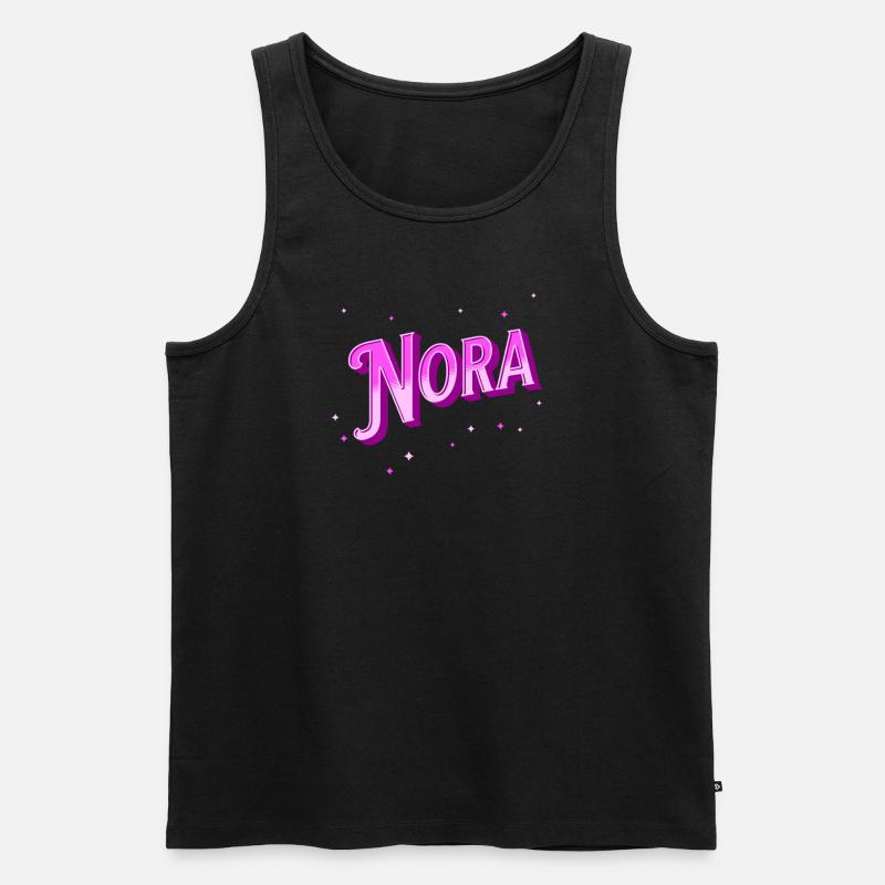 Nora name personalized - Men's Premium Organic Tank Top - black