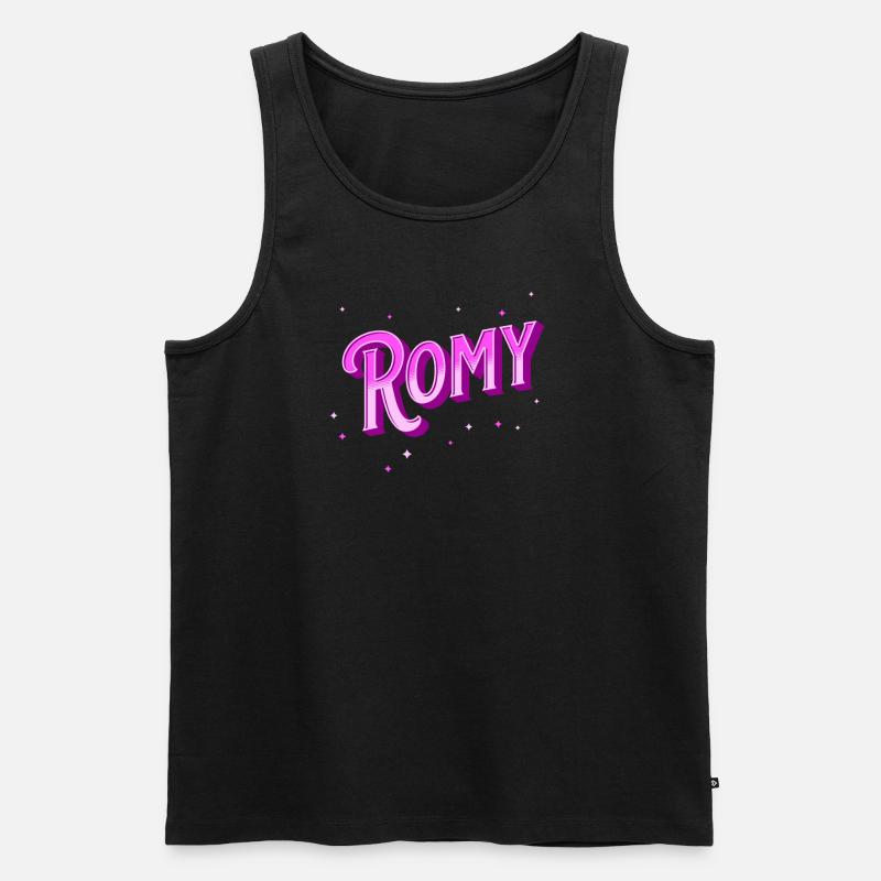 Romy name personalized - Men's Premium Organic Tank Top - black