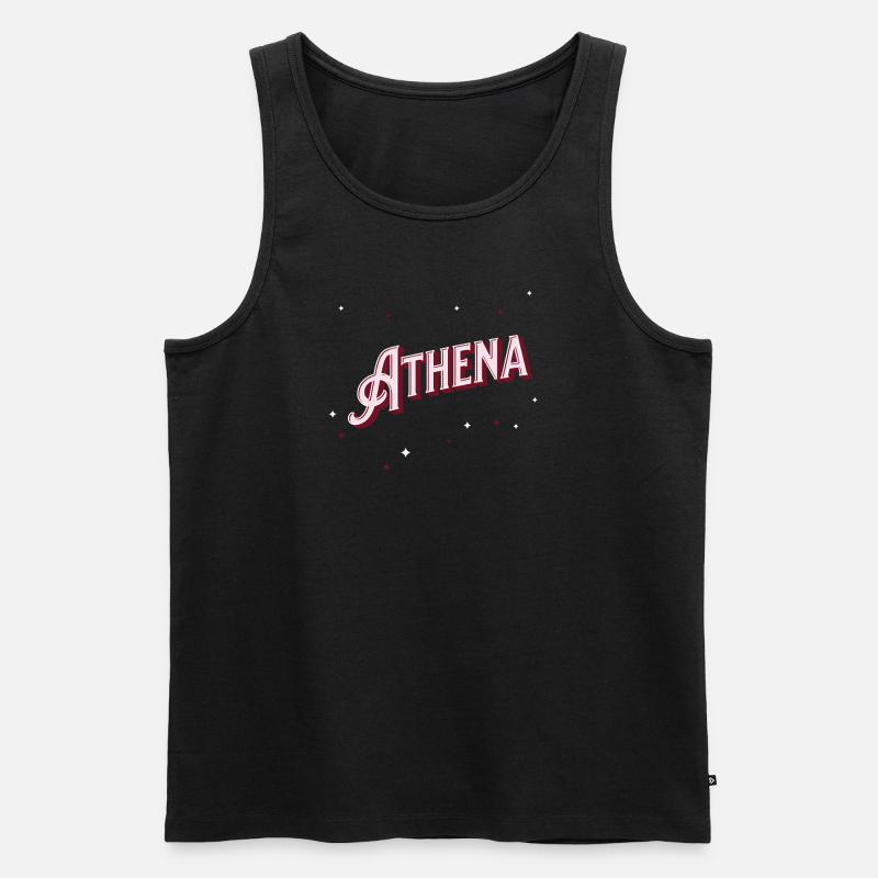 Athena name personalized - Men's Premium Organic Tank Top - black