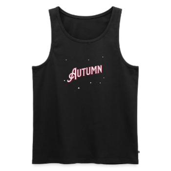 Prénoms d'automne personnalisés - Débardeur bio Premium Homme - noir - Devant - AI Model Male 178 light (178cm)
