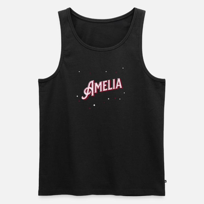 Amelia name personalized - Men's Premium Organic Tank Top - black