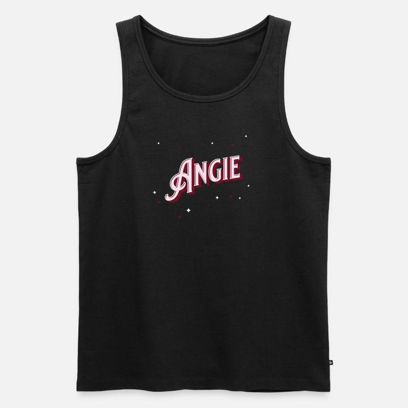 Angie name personalized - Men's Premium Organic Tank Top - black