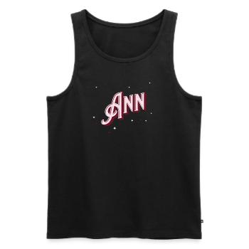 Ann name personalized - Men's Premium Organic Tank Top - black - Front - AI Model Male 178 light (178cm)