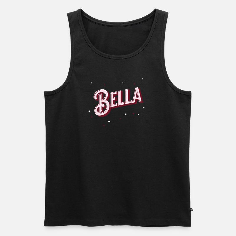 Personalized Bella name - Men's Premium Organic Tank Top - black