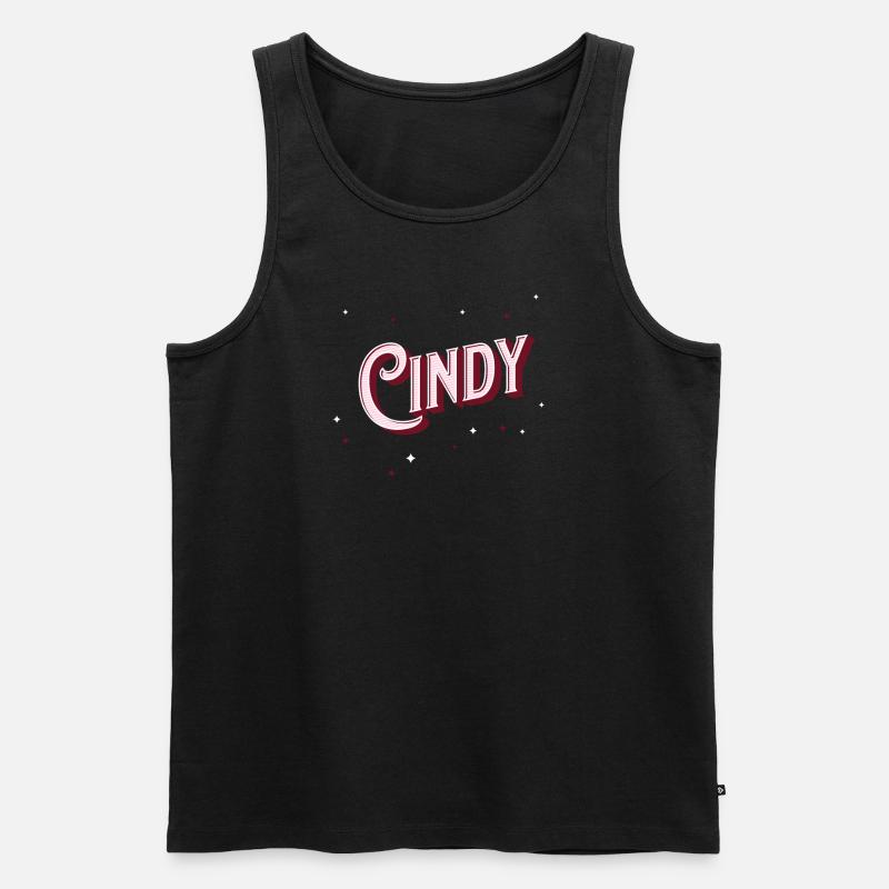 Cindy name personalized - Men's Premium Organic Tank Top - black