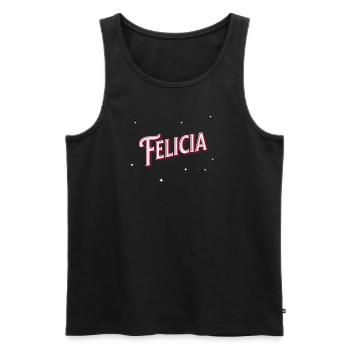 Felicia Namen personalisiert - Männer Premium Bio Tank Top - Schwarz - Vorne - AI Model Male 178 light (178cm)