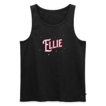 Ellie name personalized - Men's Premium Organic Tank Top - black - Front - AI Model Male 178 light (178cm)