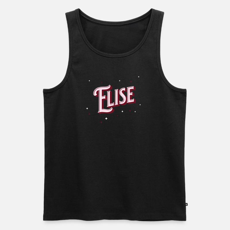 Elise name personalized - Men's Premium Organic Tank Top - black