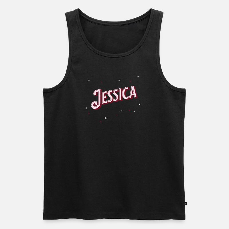 Jessica name personalized - Men's Premium Organic Tank Top - black