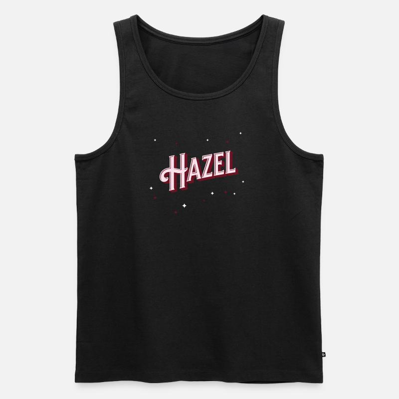 Hazel name personalized - Men's Premium Organic Tank Top - black