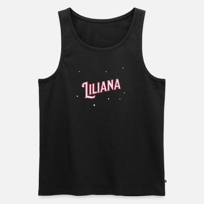 Liliana name personalized - Men's Premium Organic Tank Top - black