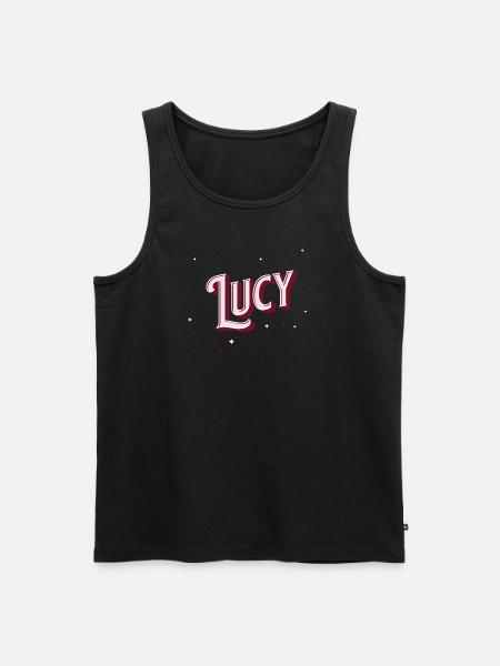 Lucy name personalised - Men's Premium Organic Tank Top - black