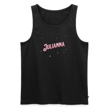 Julianna name personalised - Men's Premium Organic Tank Top - black - Front - AI Model Male 178 light (178cm)