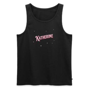 Prénom Katherine personnalisé - Débardeur bio Premium Homme - noir - Devant - AI Model Male 178 light (178cm)
