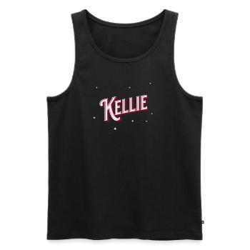 Kellie name personalised - Men's Premium Organic Tank Top - black - Front - AI Model Male 178 light (178cm)
