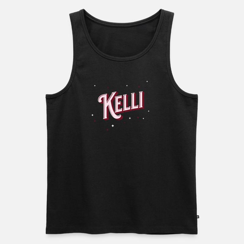 Personalized Kelli name - Men's Premium Organic Tank Top - black