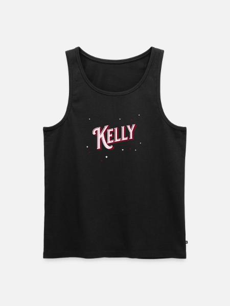Personalized Kelly name - Men's Premium Organic Tank Top - black