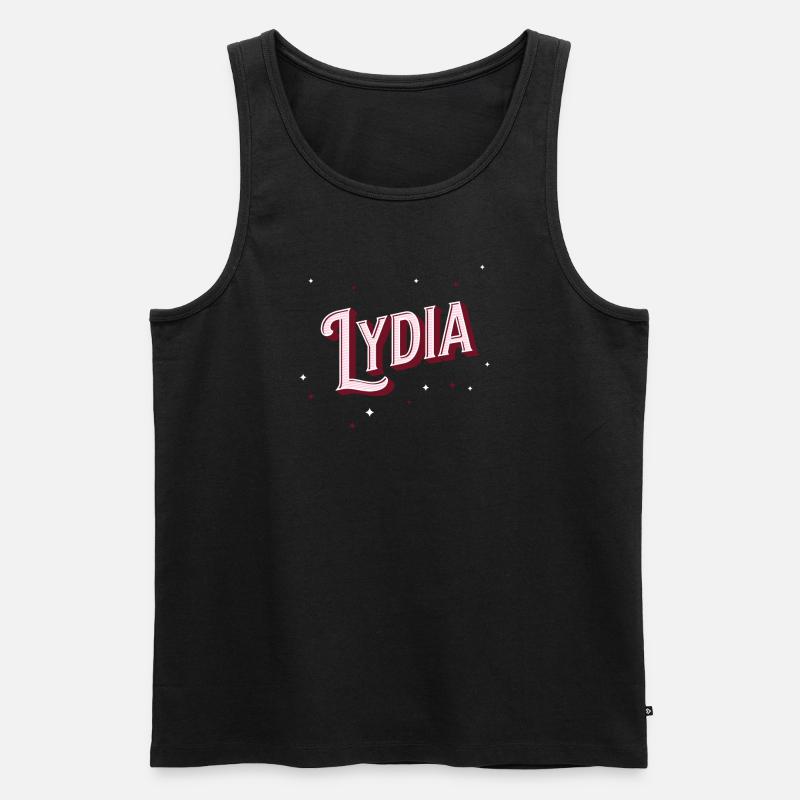 Lydia name personalized - Men's Premium Organic Tank Top - black