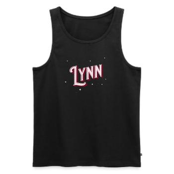 Lynn Namen personalisiert - Männer Premium Bio Tank Top - Schwarz - Vorne - Michal (187cm)