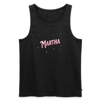 Martha Namen personalisiert - Männer Premium Bio Tank Top - Schwarz - Vorne - AI Model Male 178 light (178cm)
