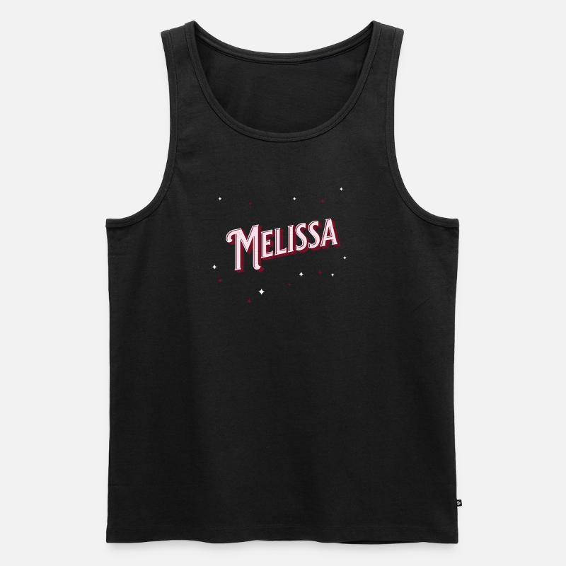 Melissa name personalized - Men's Premium Organic Tank Top - black
