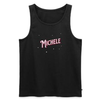 Michele Namen personalisiert - Männer Premium Bio Tank Top - Schwarz - Vorne - AI Model Male 178 light (178cm)