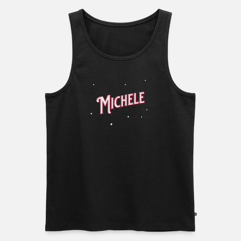 Michele name personalized - Men's Premium Organic Tank Top - black