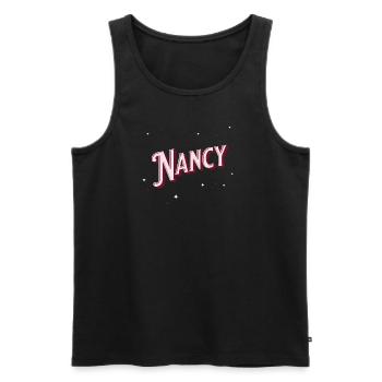 Nancy Namen personalisiert - Männer Premium Bio Tank Top - Schwarz - Vorne - AI Model Male 178 light (178cm)