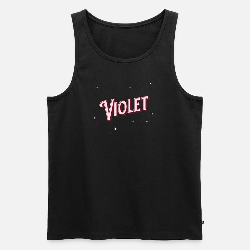 Violet name personalized - Men's Premium Organic Tank Top - black