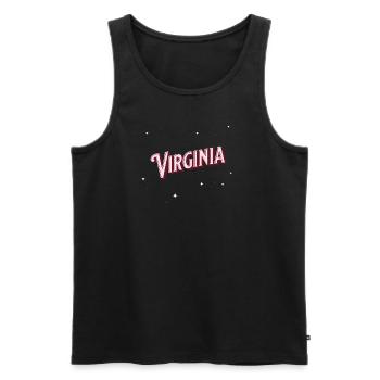 Virginia Namen personalisiert - Männer Premium Bio Tank Top - Schwarz - Vorne - AI Model Male 178 light (178cm)