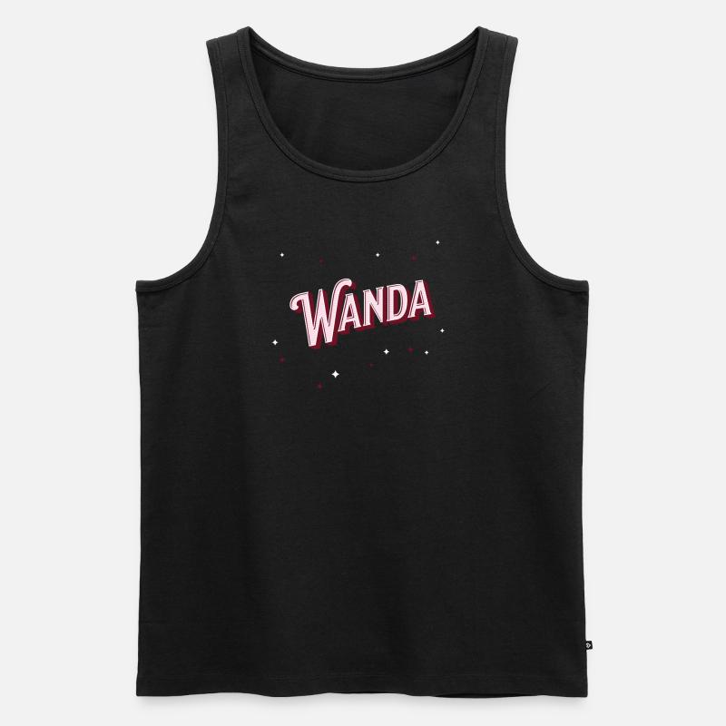Wanda name personalized - Men's Premium Organic Tank Top - black