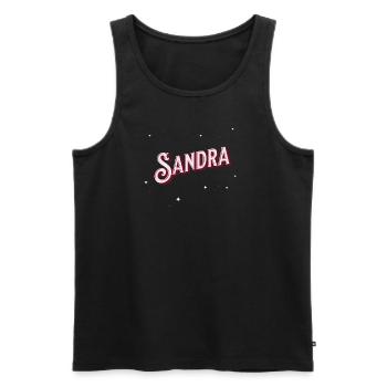 Sandra name personalized - Men's Premium Organic Tank Top - black - Front - Michal (187cm)