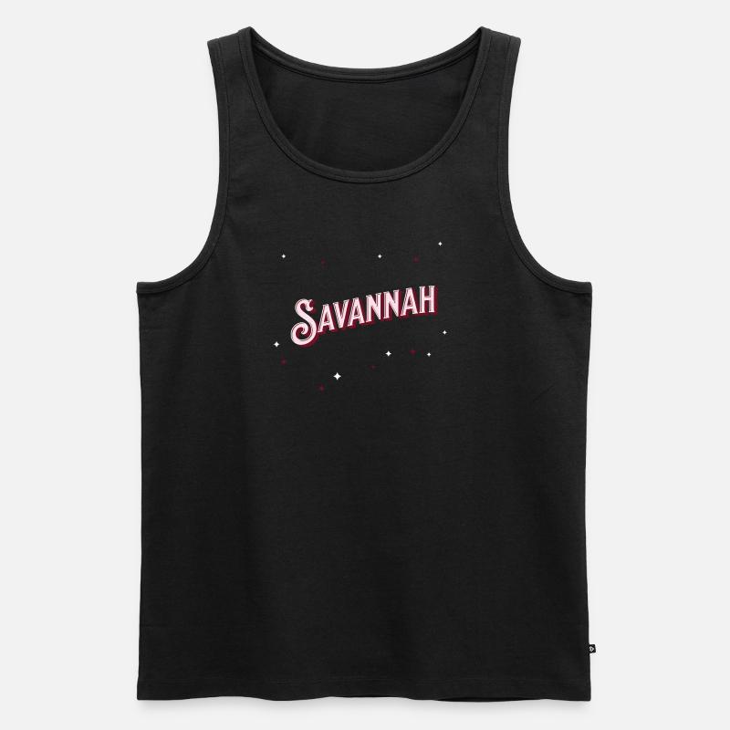 Savannah name personalized - Men's Premium Organic Tank Top - black