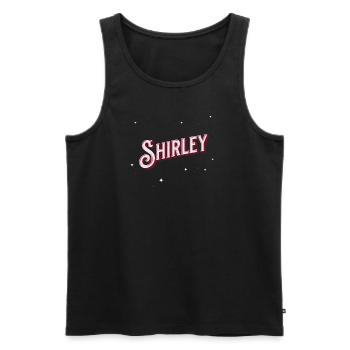 Shirley name personalized - Men's Premium Organic Tank Top - black - Front - Michal (187cm)