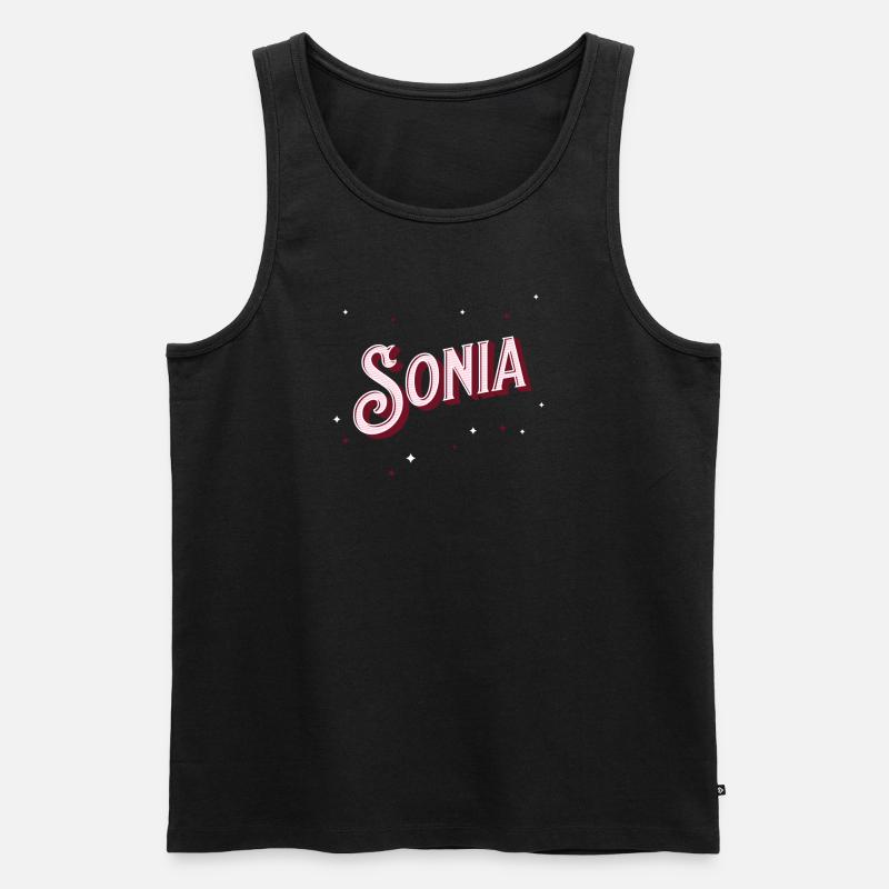 Sonia name personalized - Men's Premium Organic Tank Top - black