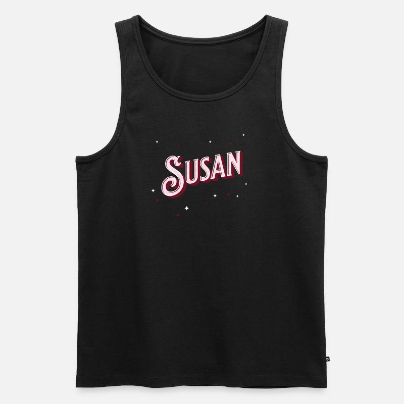 Susan's name personalized - Men's Premium Organic Tank Top - black