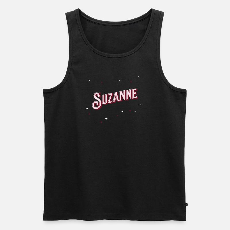 Suzanne name personalized - Men's Premium Organic Tank Top - black