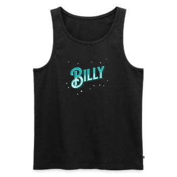 Billy name personalized - Men's Premium Organic Tank Top - black - Front - AI Model Male 178 light (178cm)