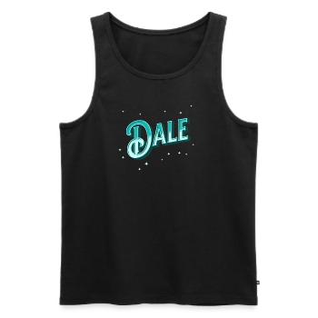 Noms Dale personnalisés - Débardeur bio Premium Homme - noir - Devant - AI Model Male 178 light (178cm)