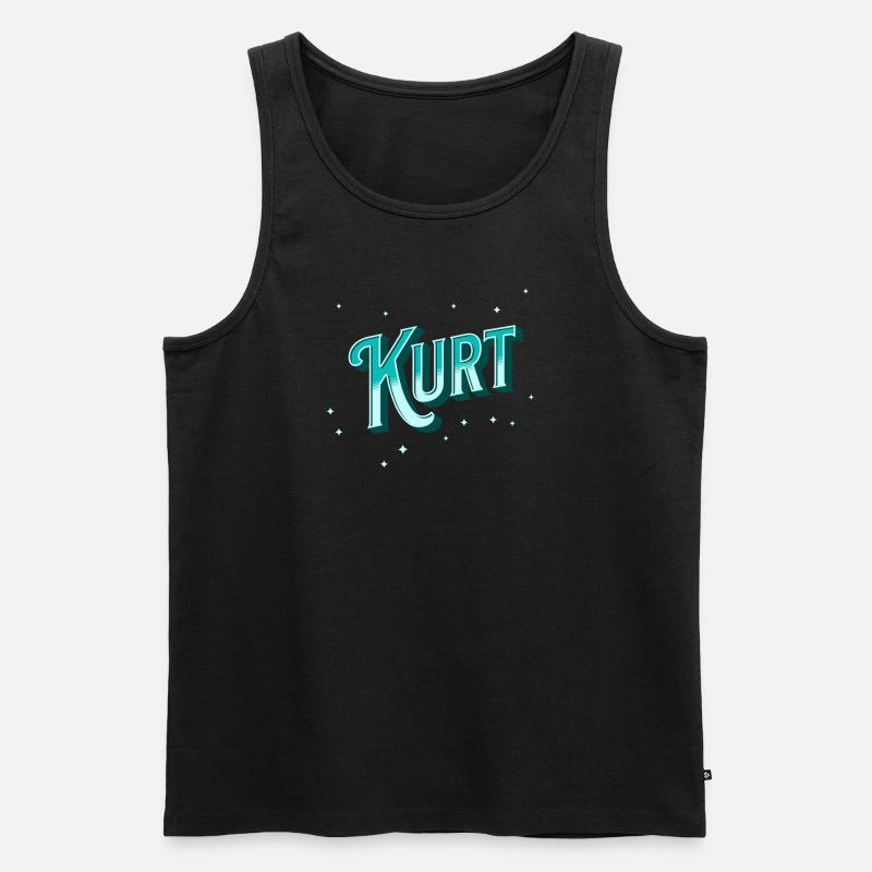 Kurt name personalized - Men's Premium Organic Tank Top - black