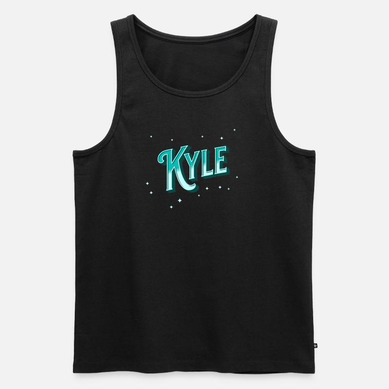 Kyle name personalized - Men's Premium Organic Tank Top - black