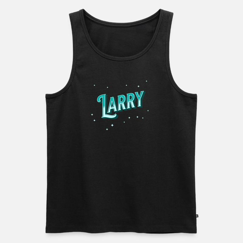 Larry name personalized - Men's Premium Organic Tank Top - black