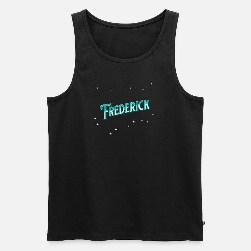 Frederick name personalized - Men's Premium Organic Tank Top - black