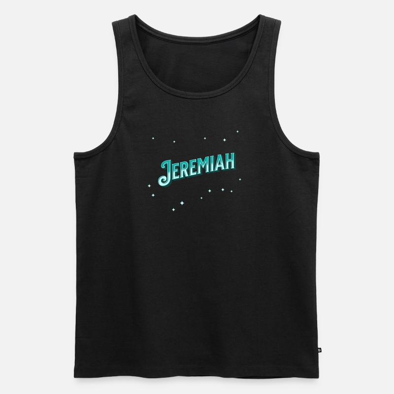 Jeremiah Namen personalisiert - Männer Premium Bio Tank Top - Schwarz