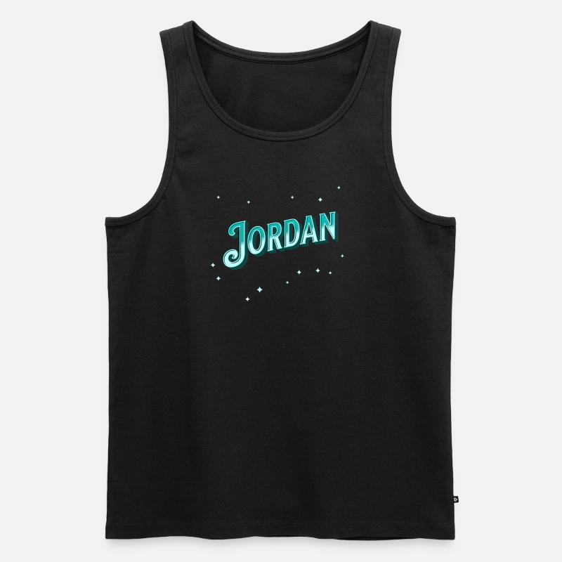 Jordan name personalized - Men's Premium Organic Tank Top - black