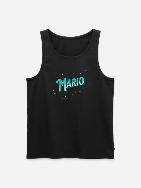 Mario's name personalized - Men's Premium Organic Tank Top - black