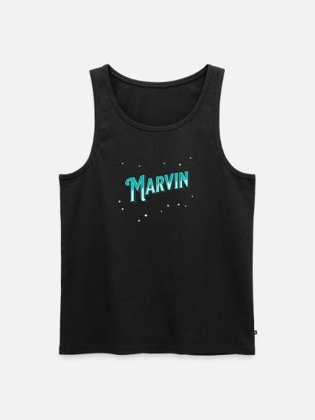 Marvin name personalized - Men's Premium Organic Tank Top - black