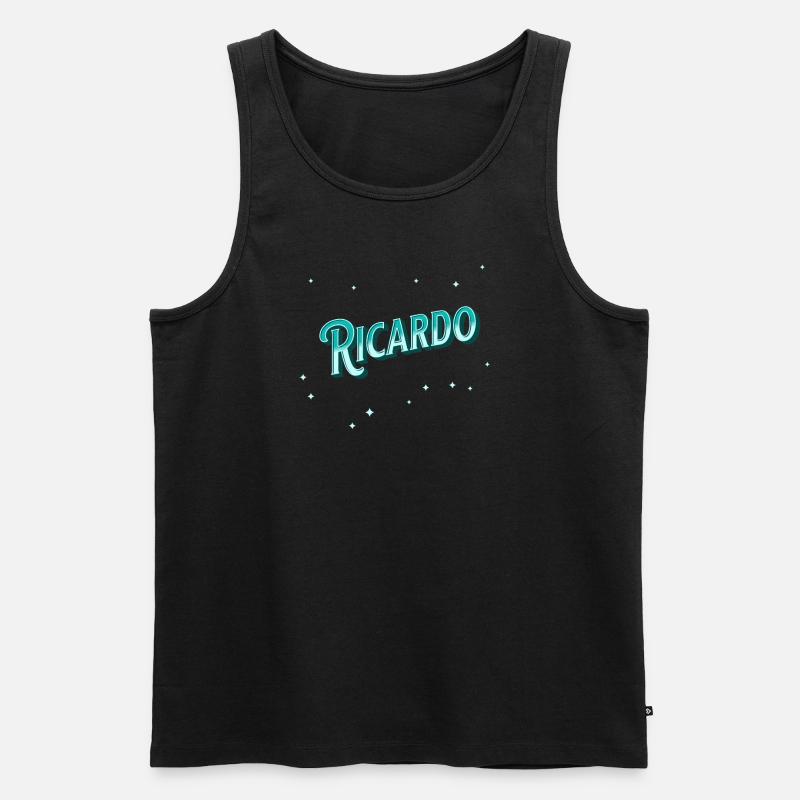 Ricardo's name personalized - Men's Premium Organic Tank Top - black