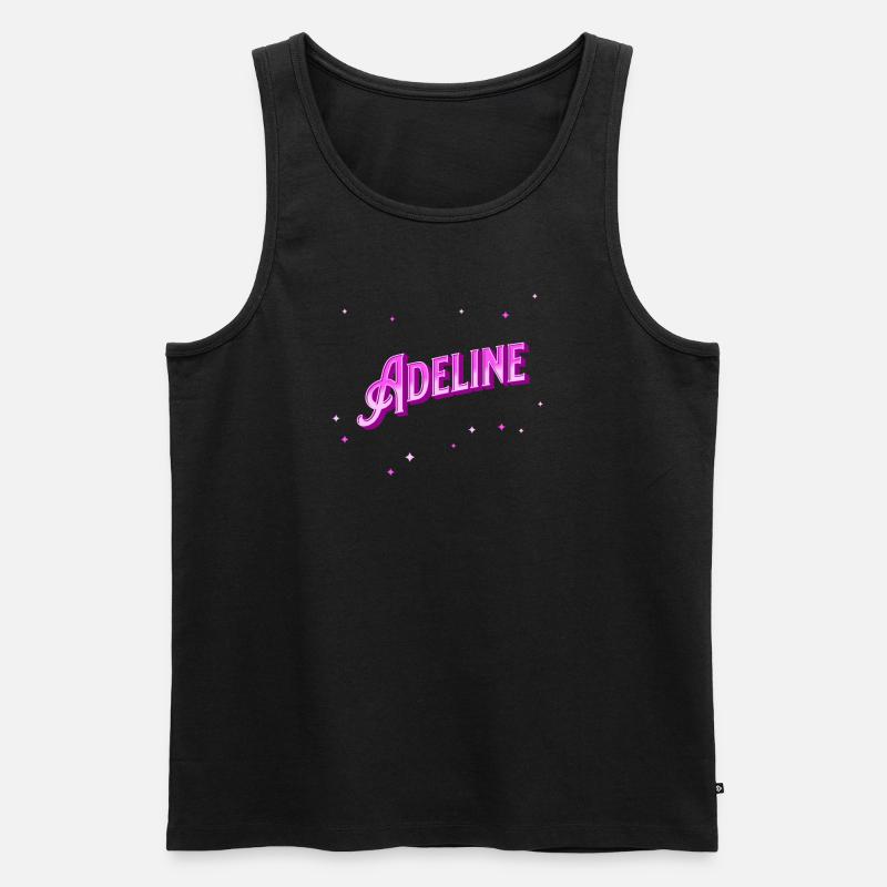 Adeline name personalized - Men's Premium Organic Tank Top - black